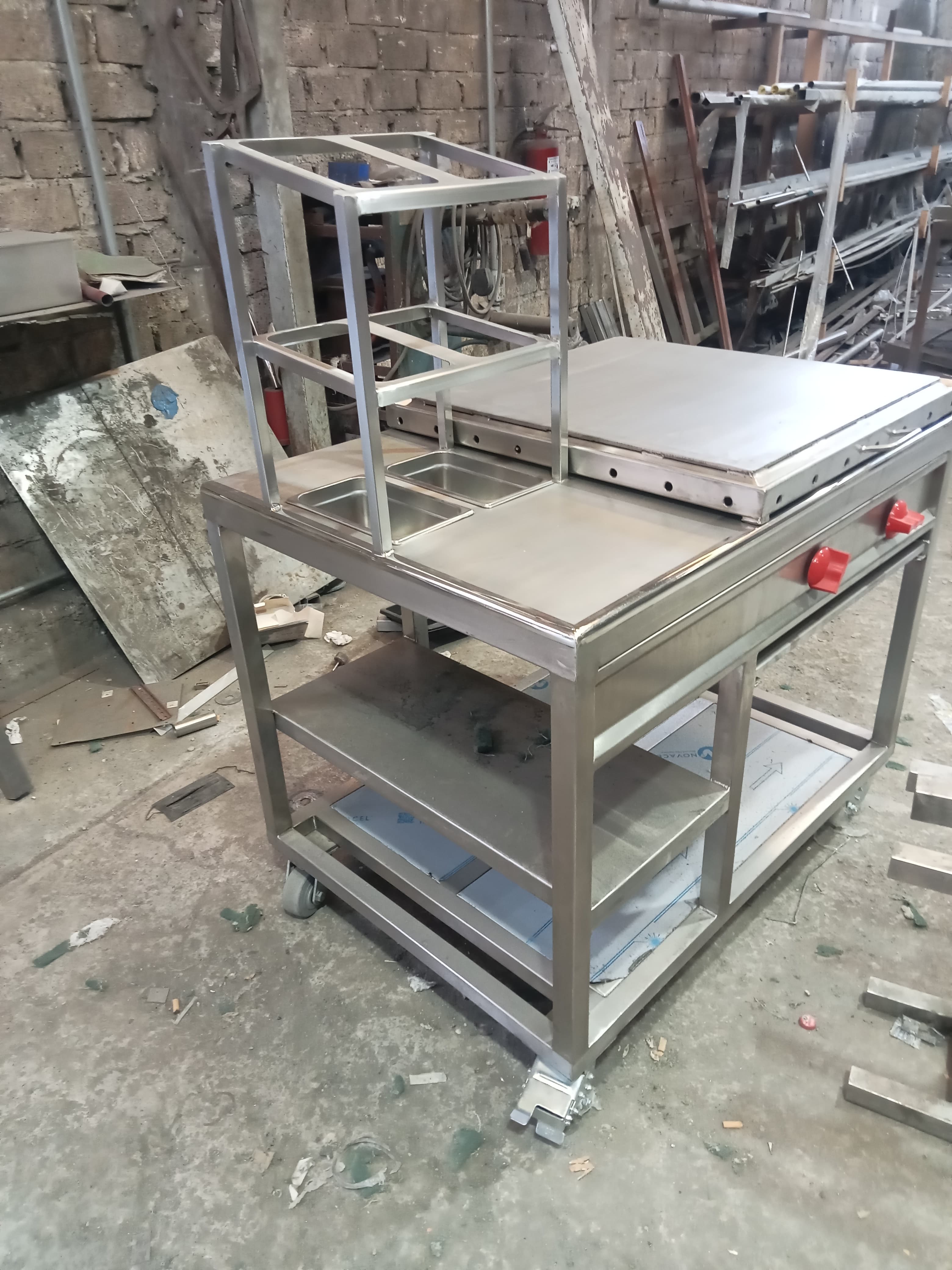 Estacion de lavado personalizada en acero inoxidable